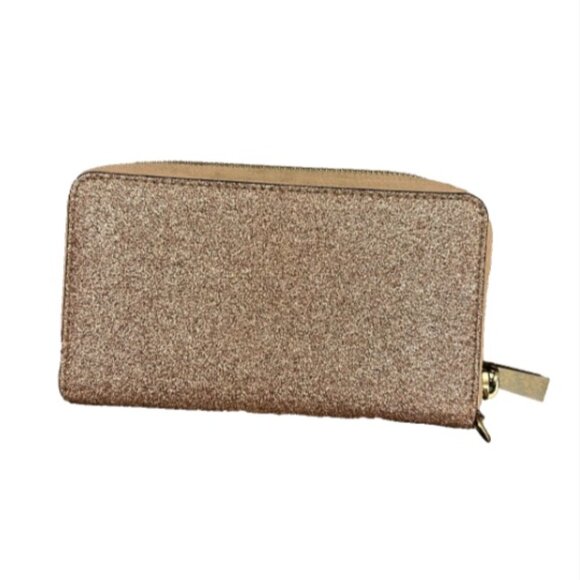 Michael Kors Rose Gold/Brown Glitter Wallet/Wristlet - Picture 4 of 16